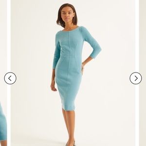 Boden Aurelia Ottoman Dress in Heritage Blue